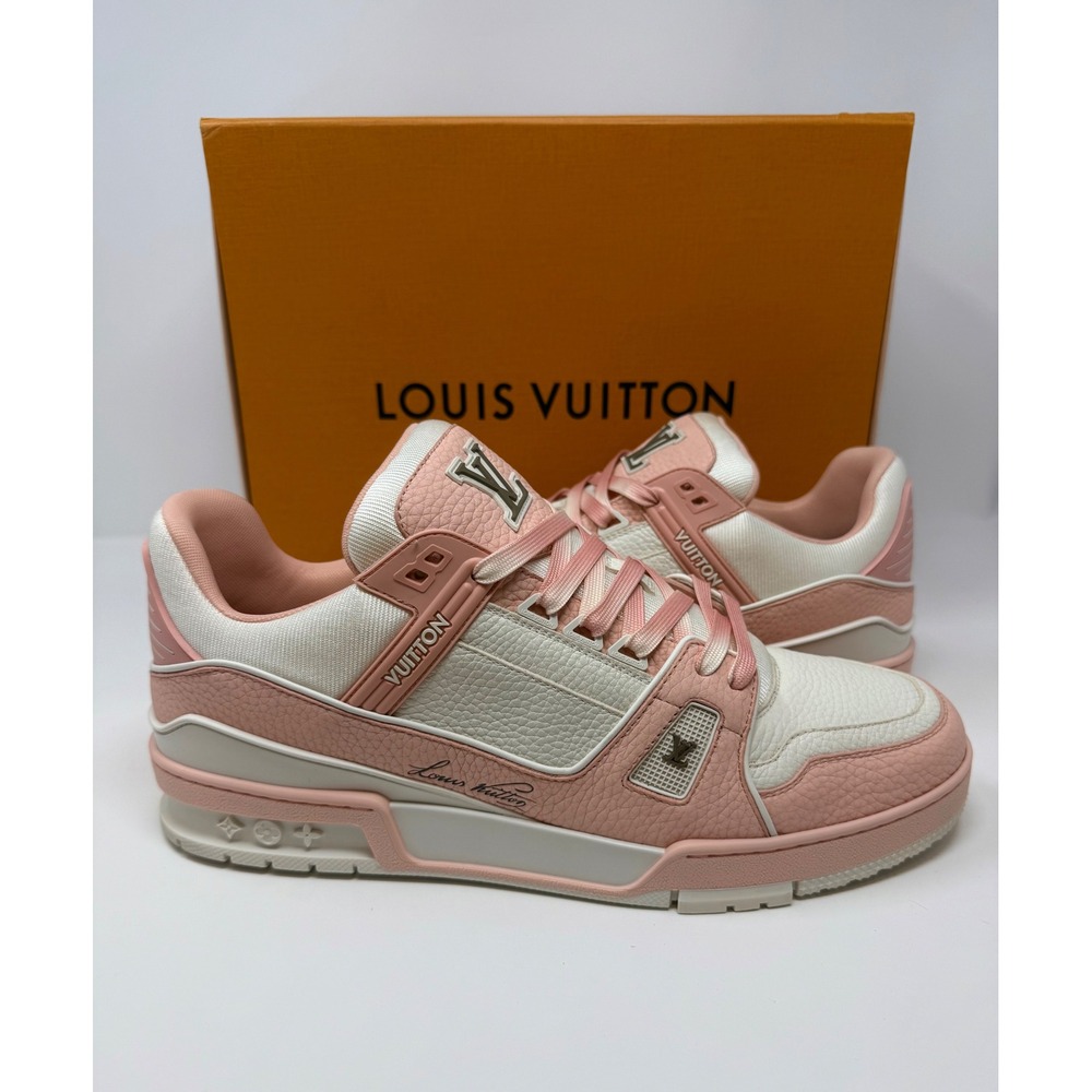 Louis Vuitton Trainer Sneaker Pink/White Size 12 US 11 LV